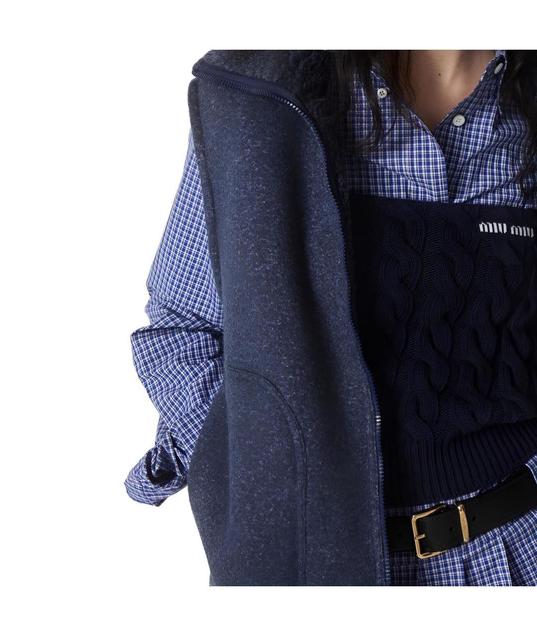 MIU MIU Синий жилет, фото 4