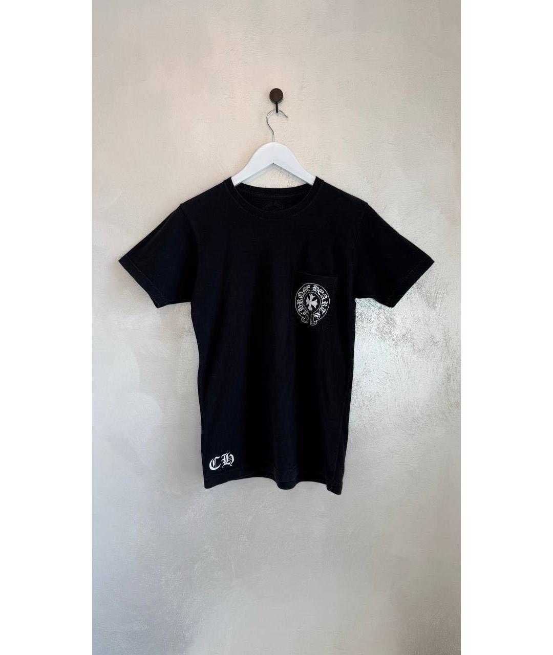 CHROME HEARTS Черная хлопковая футболка, фото 6