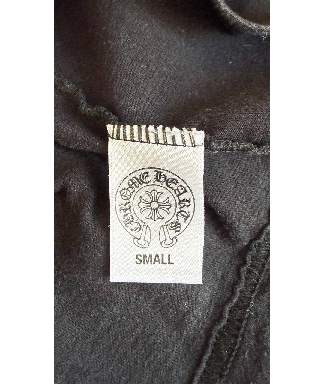 CHROME HEARTS Черная хлопковая футболка, фото 4