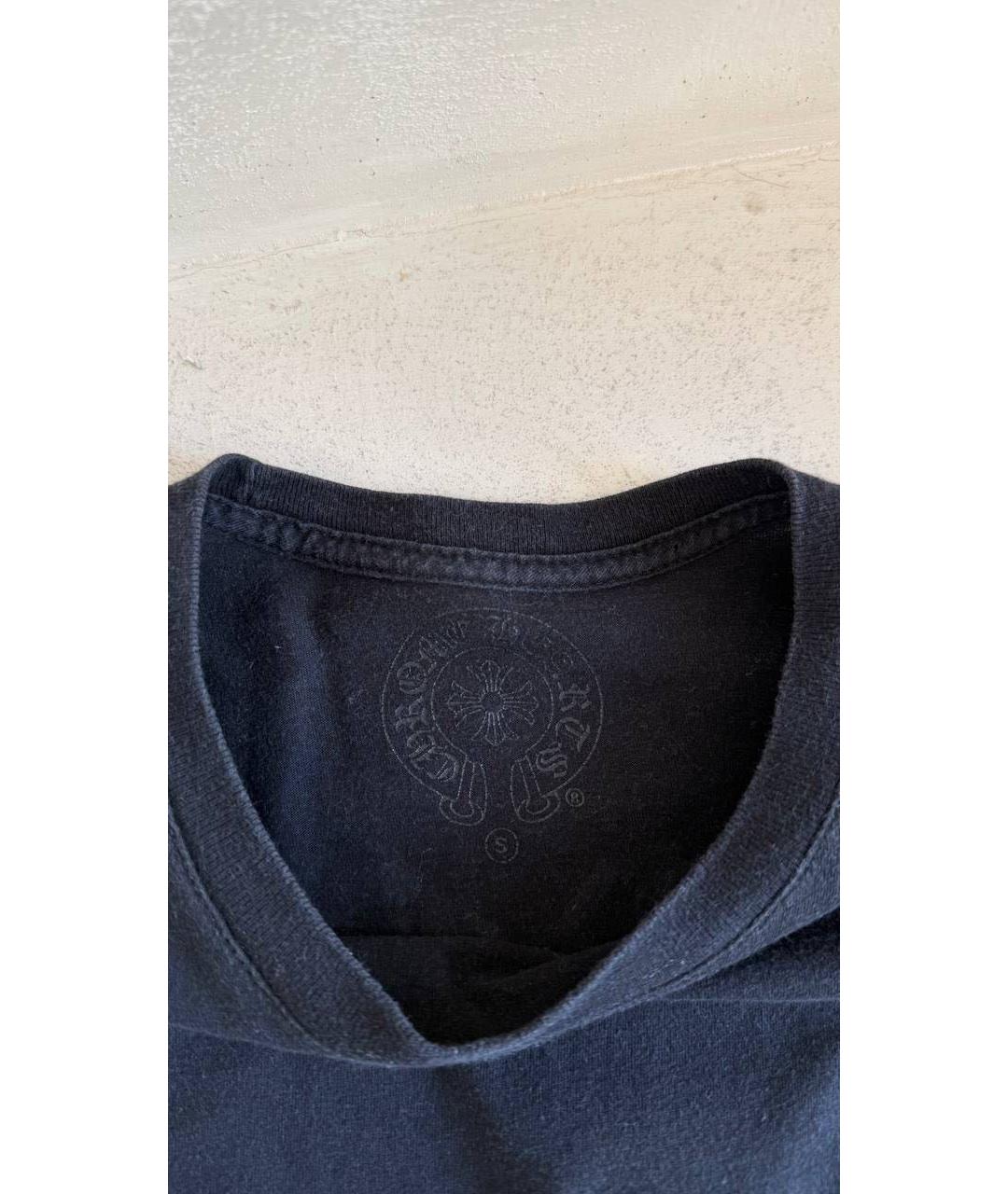 CHROME HEARTS Черная хлопковая футболка, фото 3