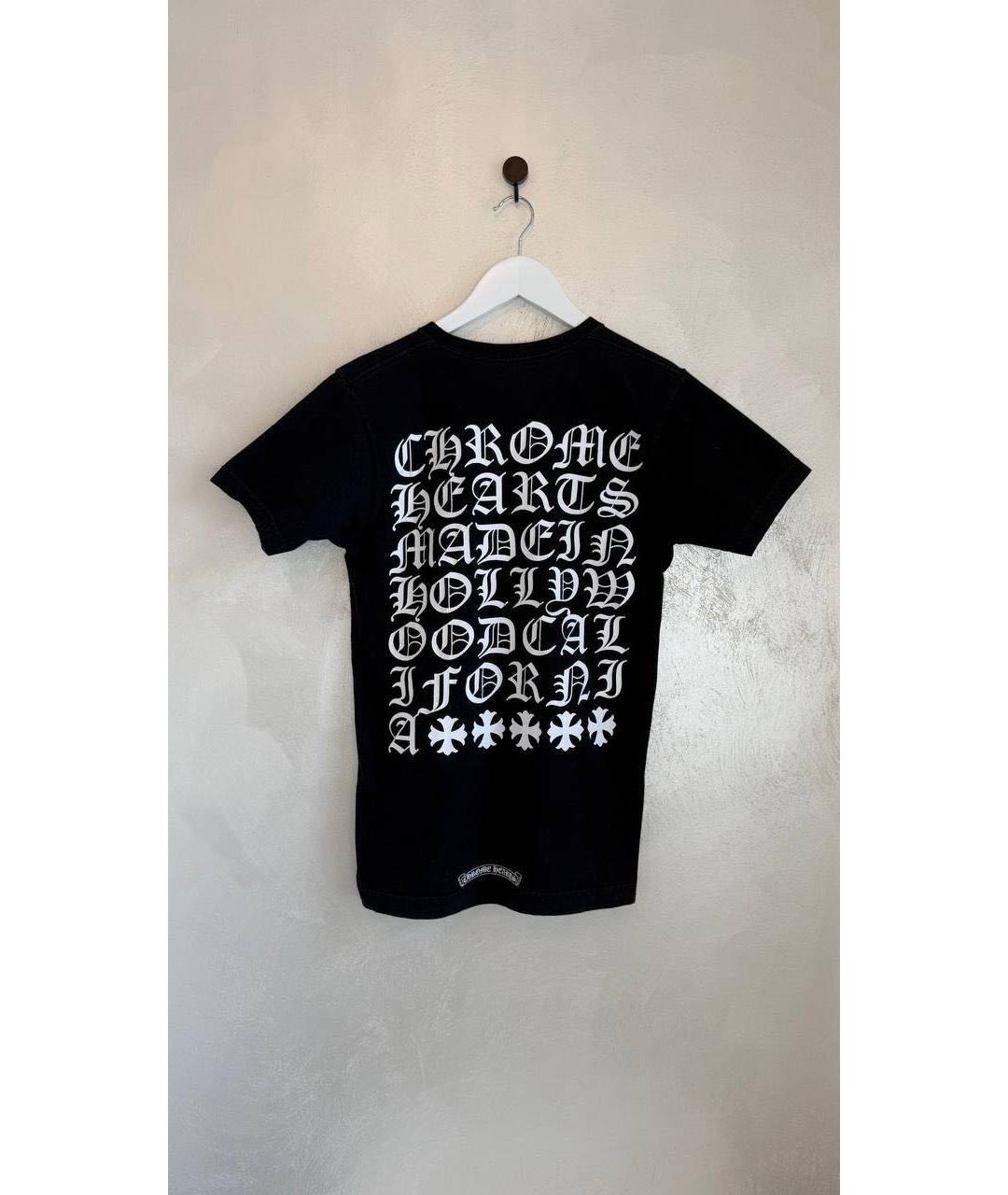 CHROME HEARTS Черная хлопковая футболка, фото 2