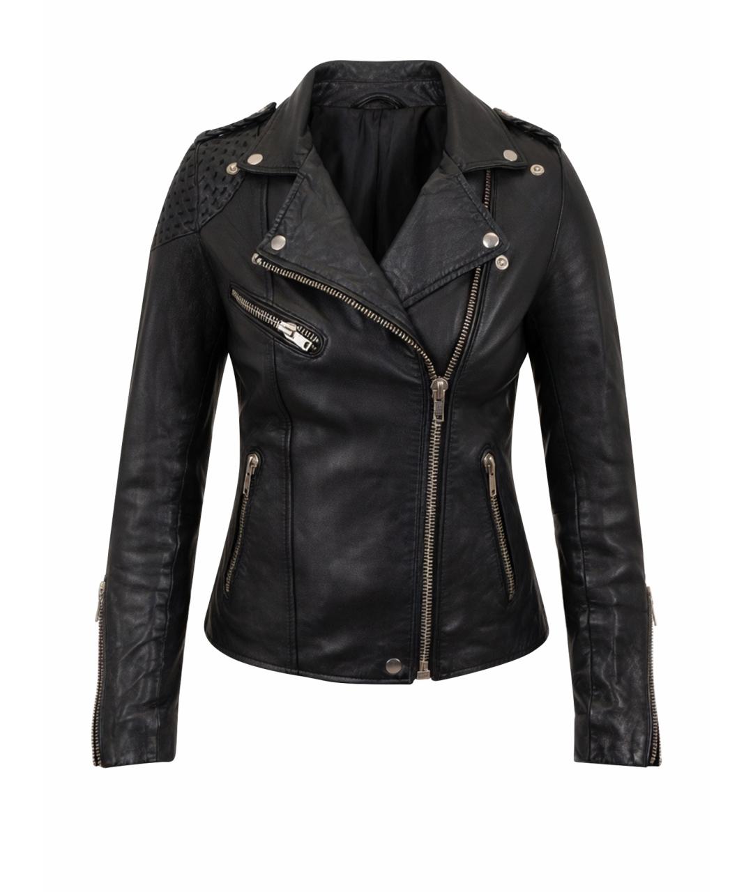 MAJE Черная кожаная куртка, фото 1