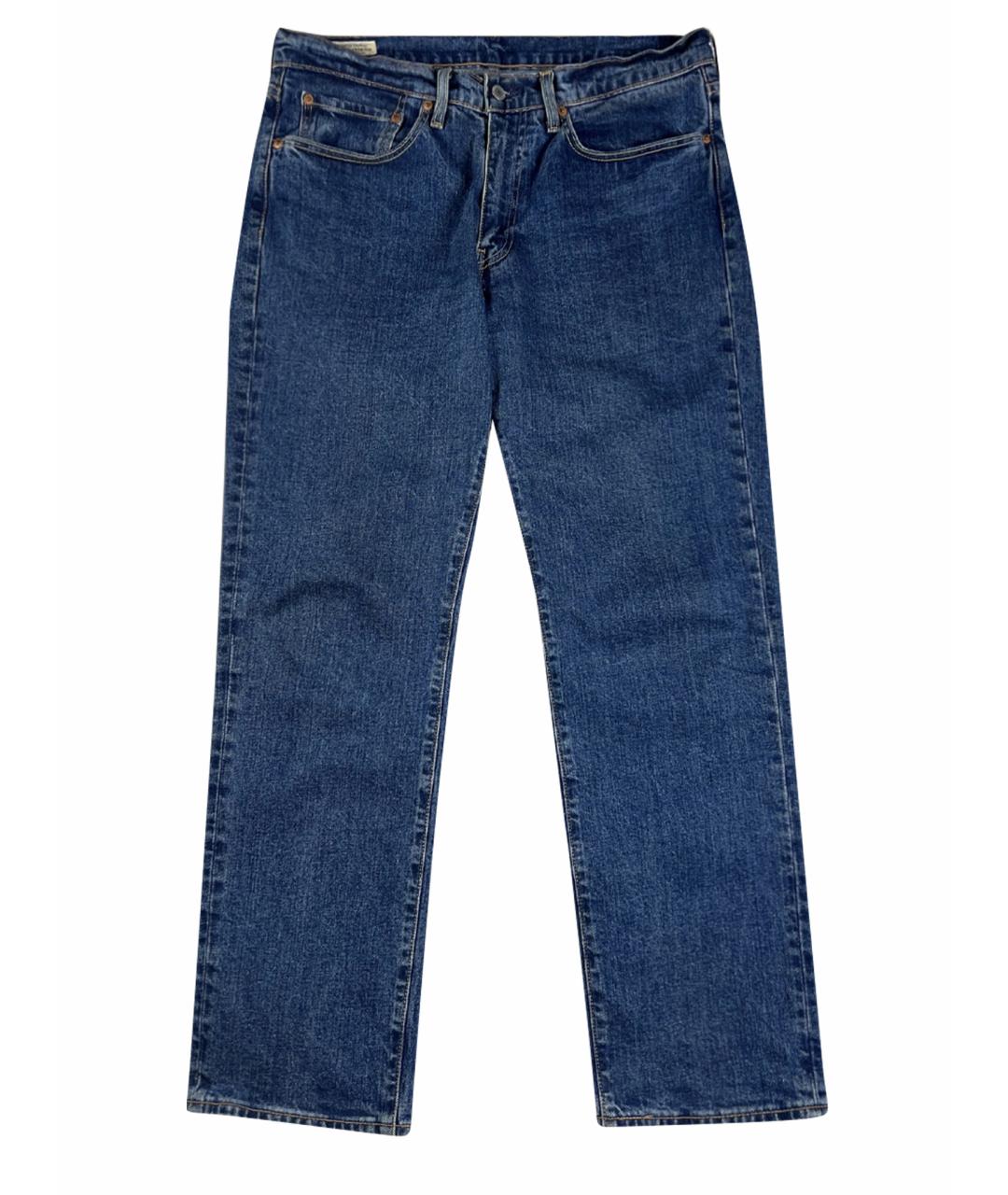 LEVI'S Синие хлопковые прямые джинсы, фото 1