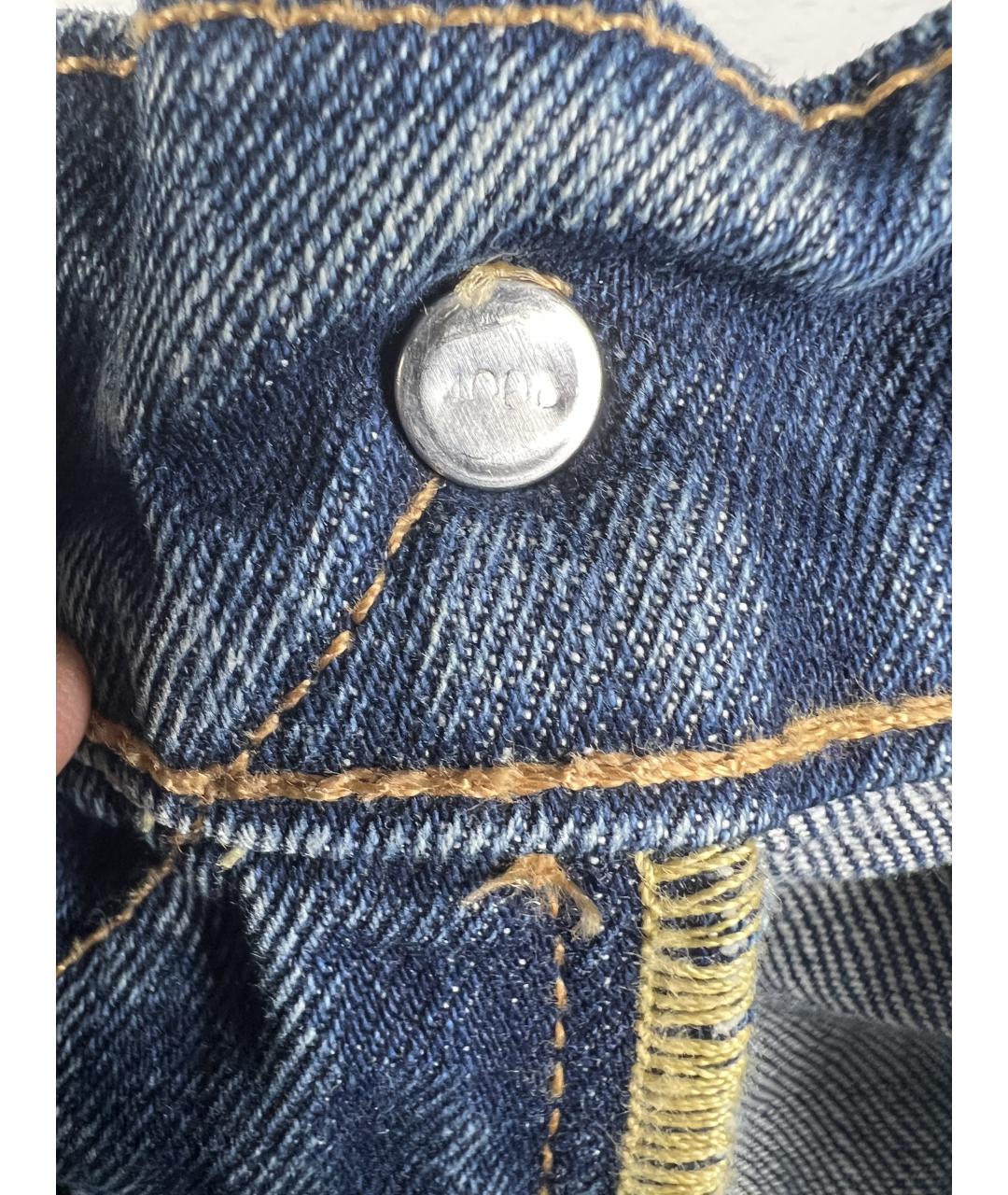 LEVI'S Синие хлопковые прямые джинсы, фото 7