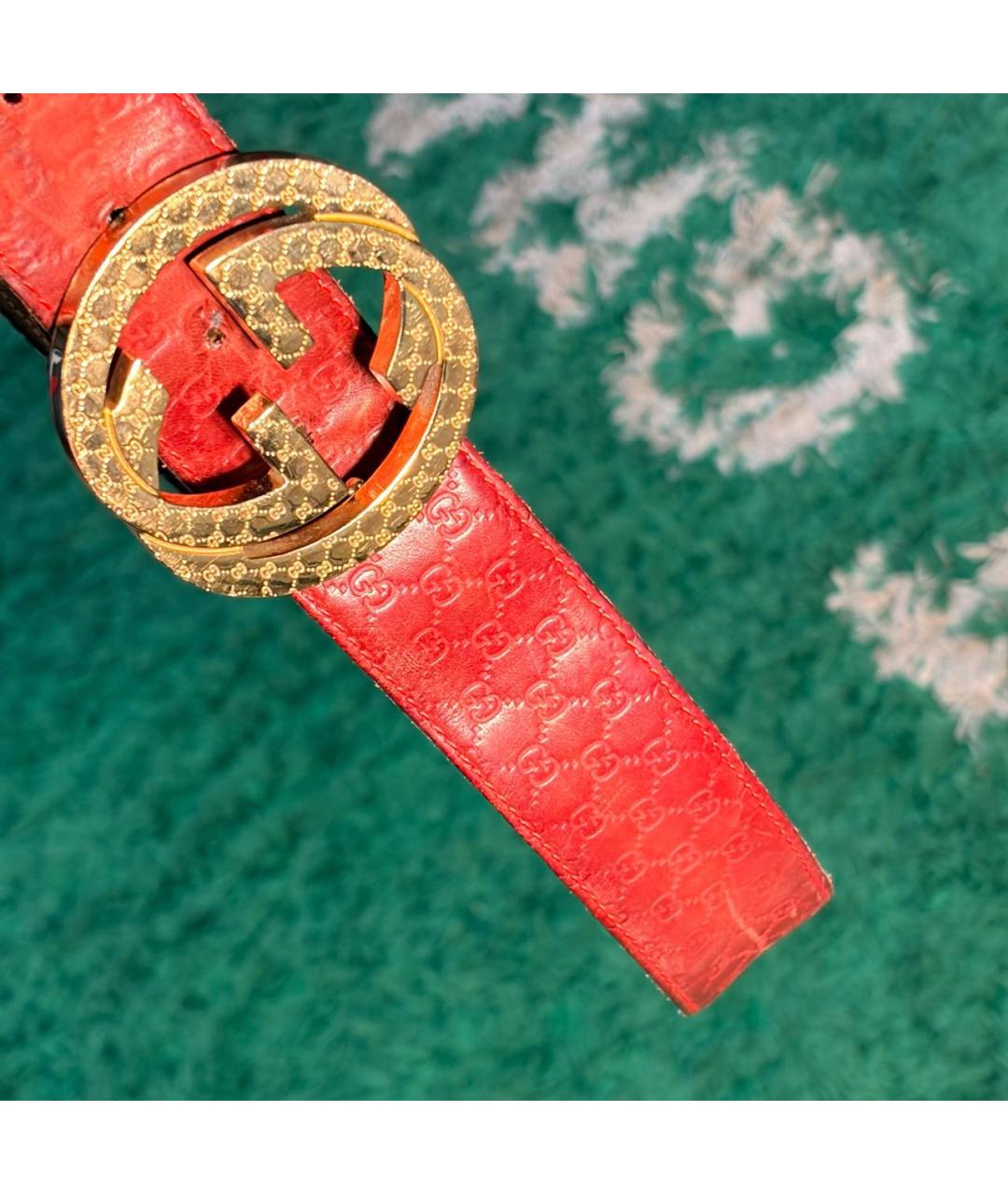 GUCCI Красный ремень, фото 5