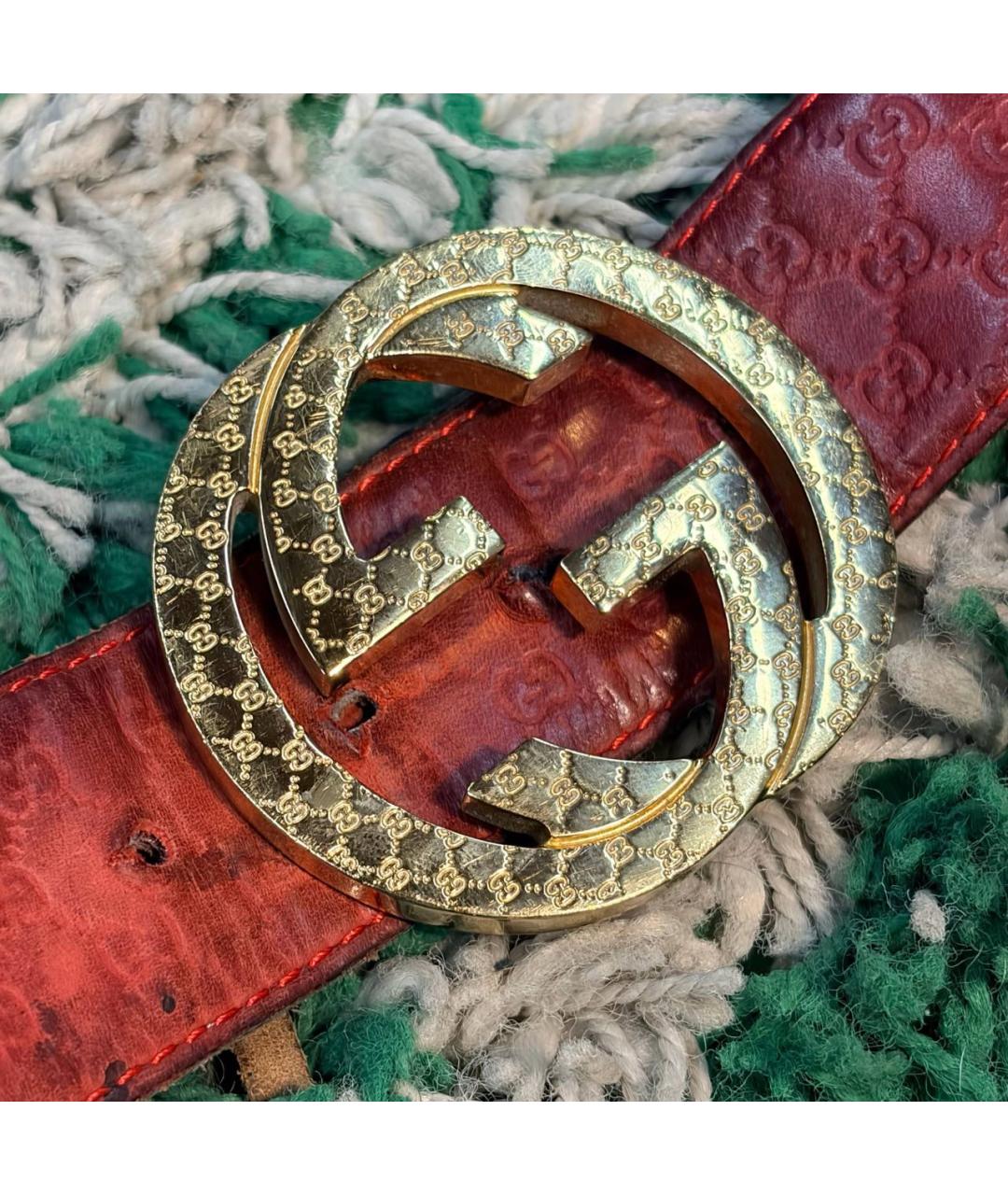 GUCCI Красный ремень, фото 2