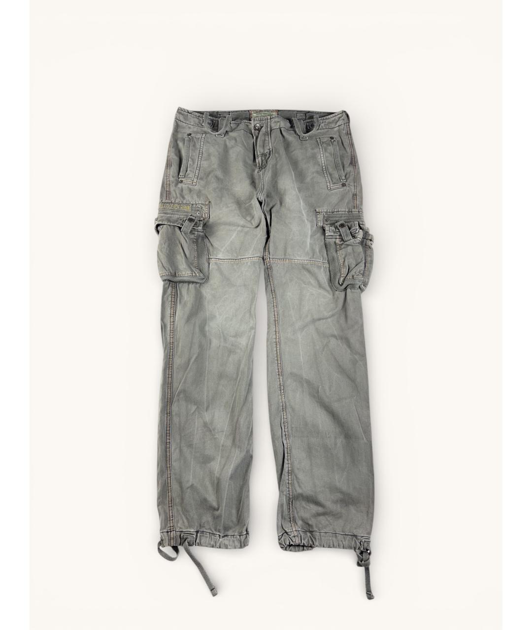 ALPHA INDUSTRIES Серые хлопковые повседневные брюки, фото 7