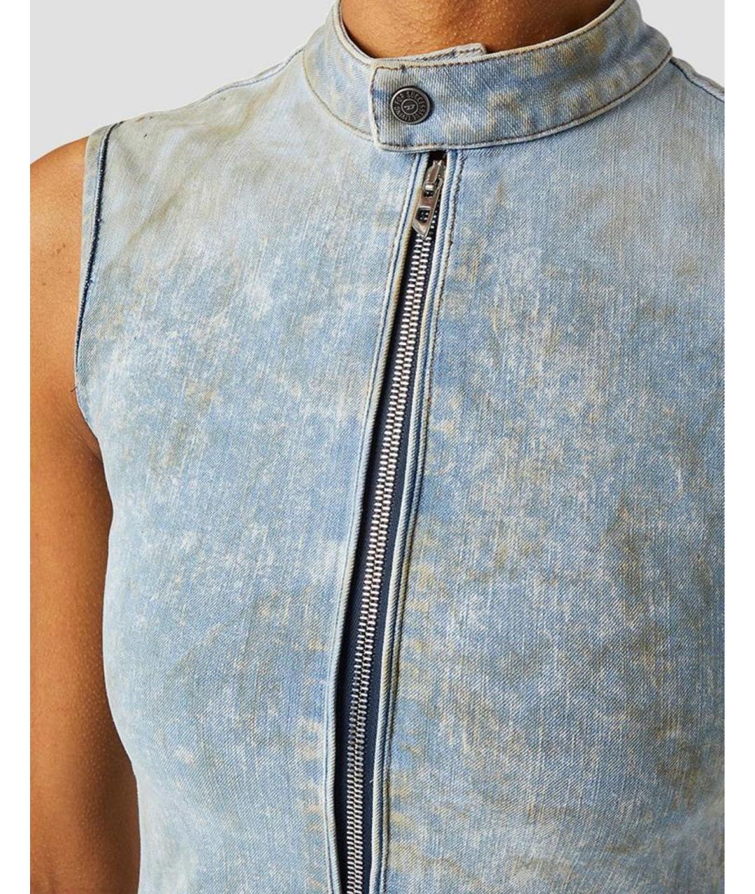 DIESEL Голубой хлопко-эластановый комбинезон, фото 4