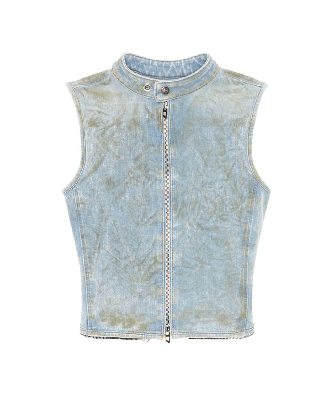 DIESEL Голубой хлопко-эластановый комбинезон, фото 5