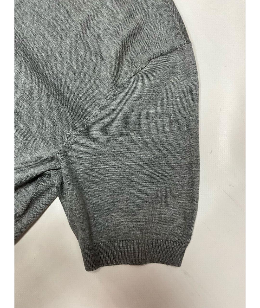 LORO PIANA Серый шерстяной джемпер / свитер, фото 4