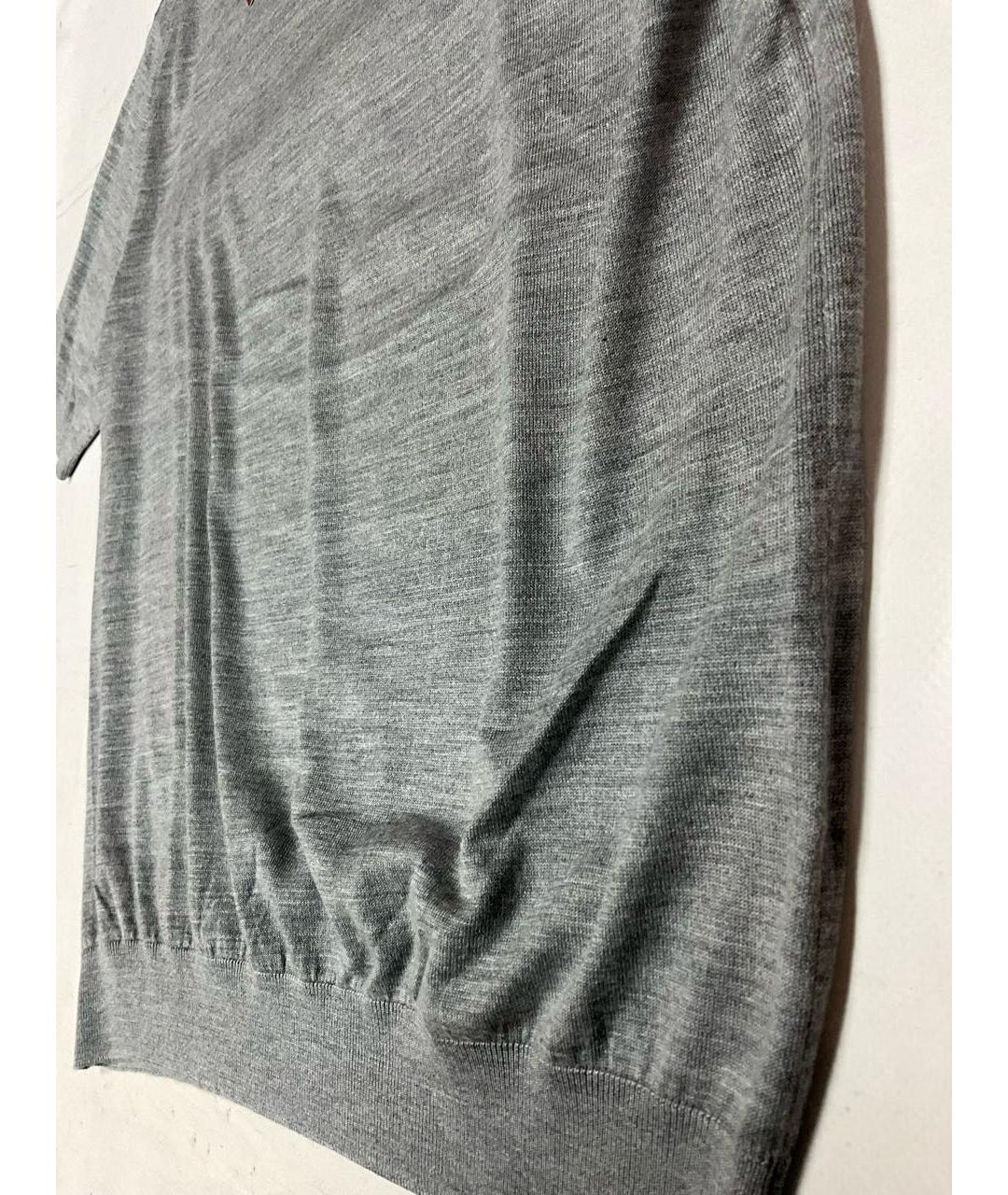 LORO PIANA Серый шерстяной джемпер / свитер, фото 3