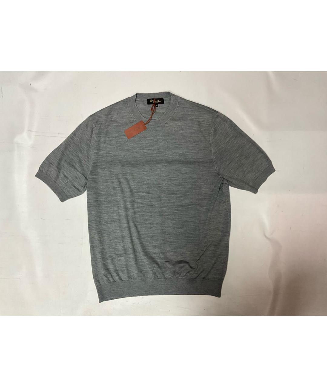 LORO PIANA Серый шерстяной джемпер / свитер, фото 7