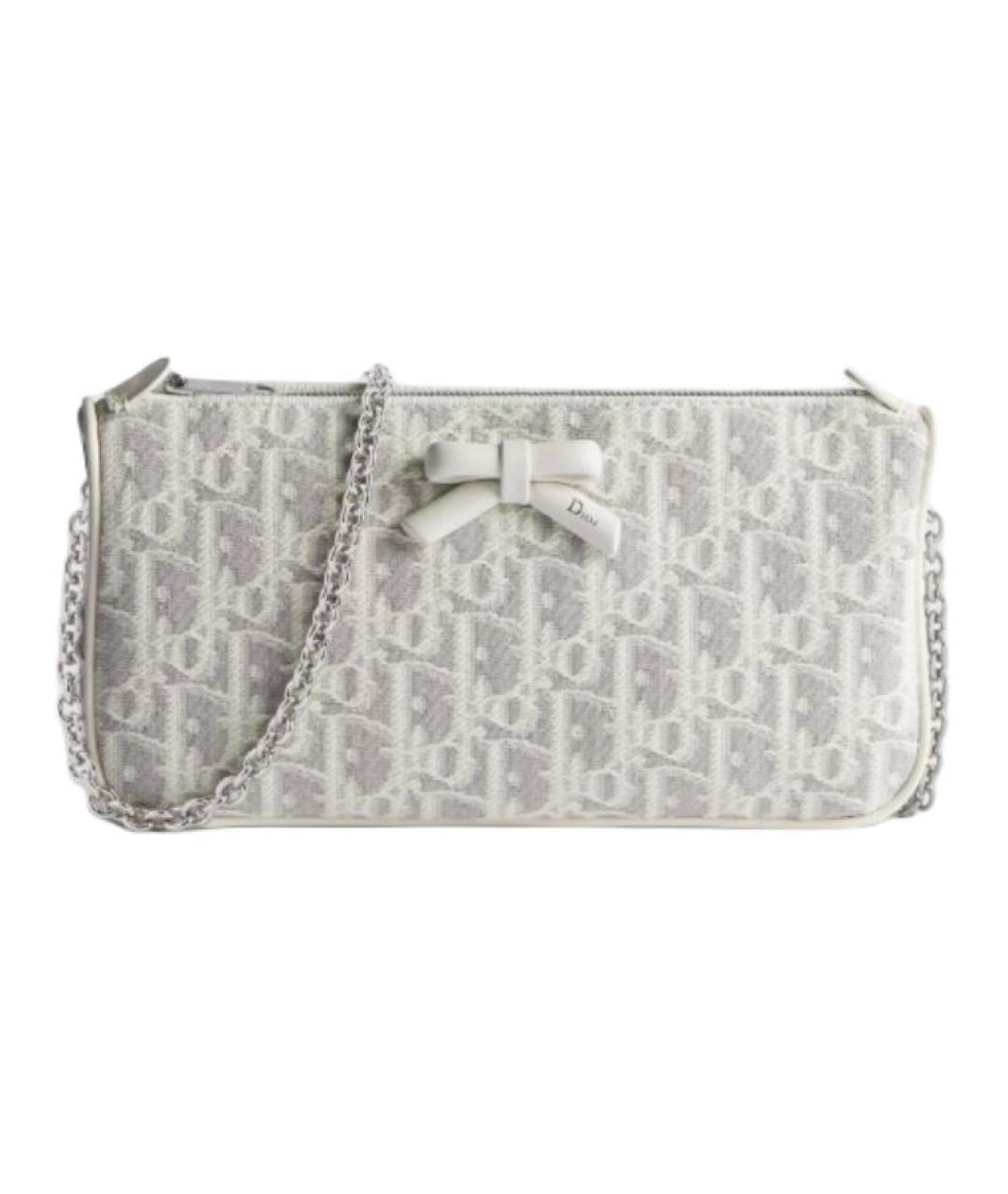 CHRISTIAN DIOR Белая хлопковая сумка через плечо, фото 1