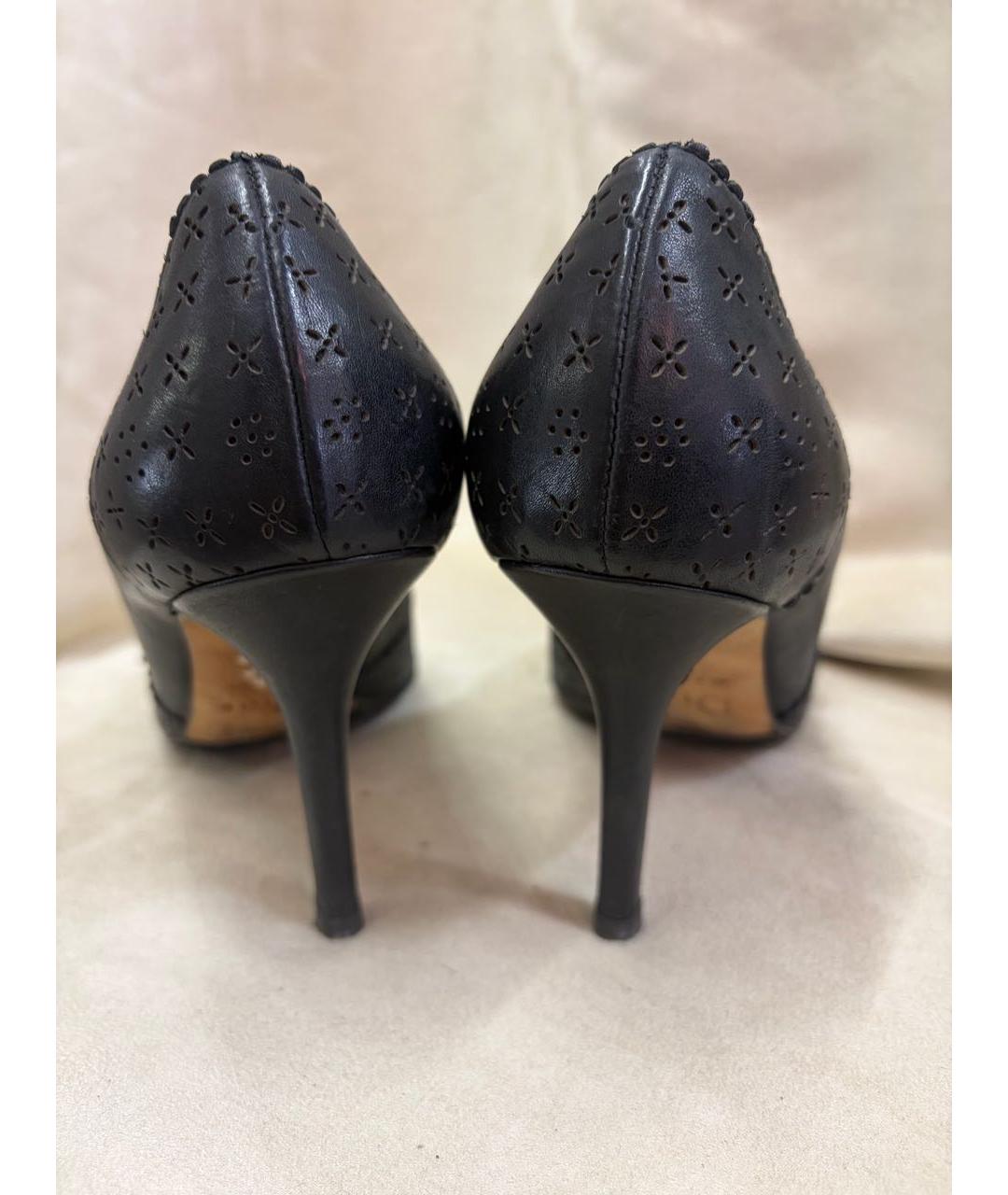 CHRISTIAN DIOR Черные кожаные туфли, фото 4