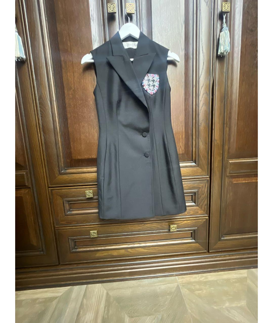 CHRISTIAN DIOR Черное шелковое платье, фото 7