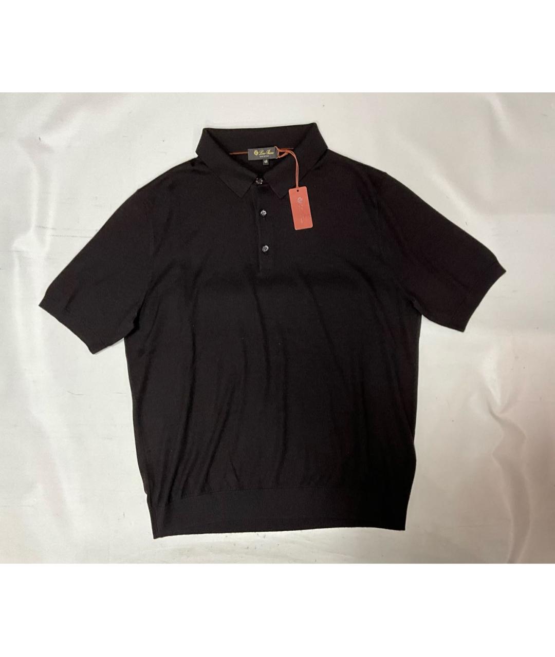 LORO PIANA Коричневое поло с коротким рукавом, фото 8