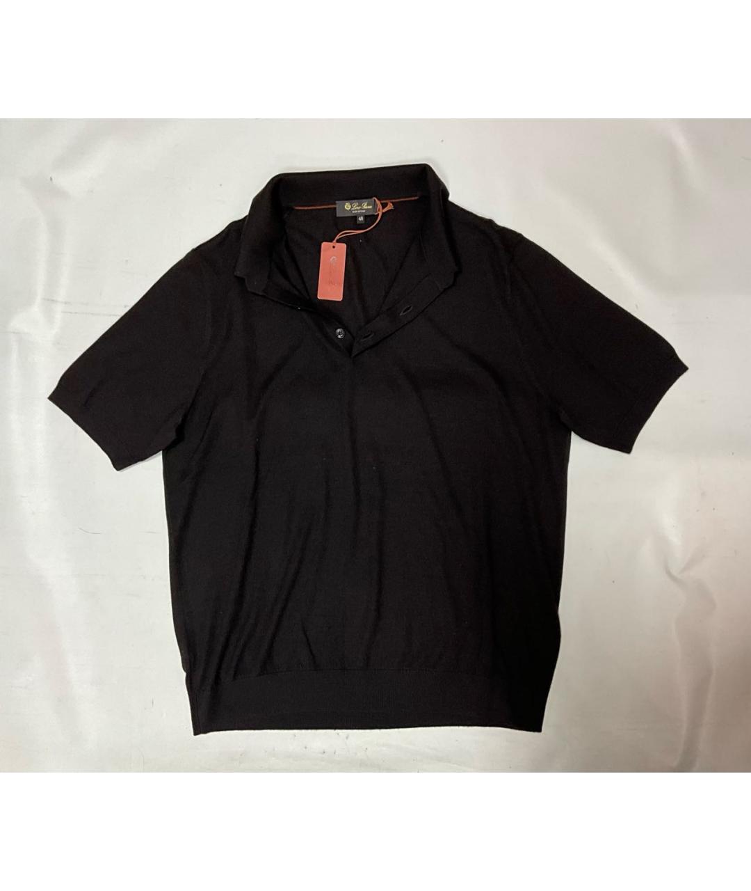 LORO PIANA Коричневое поло с коротким рукавом, фото 2