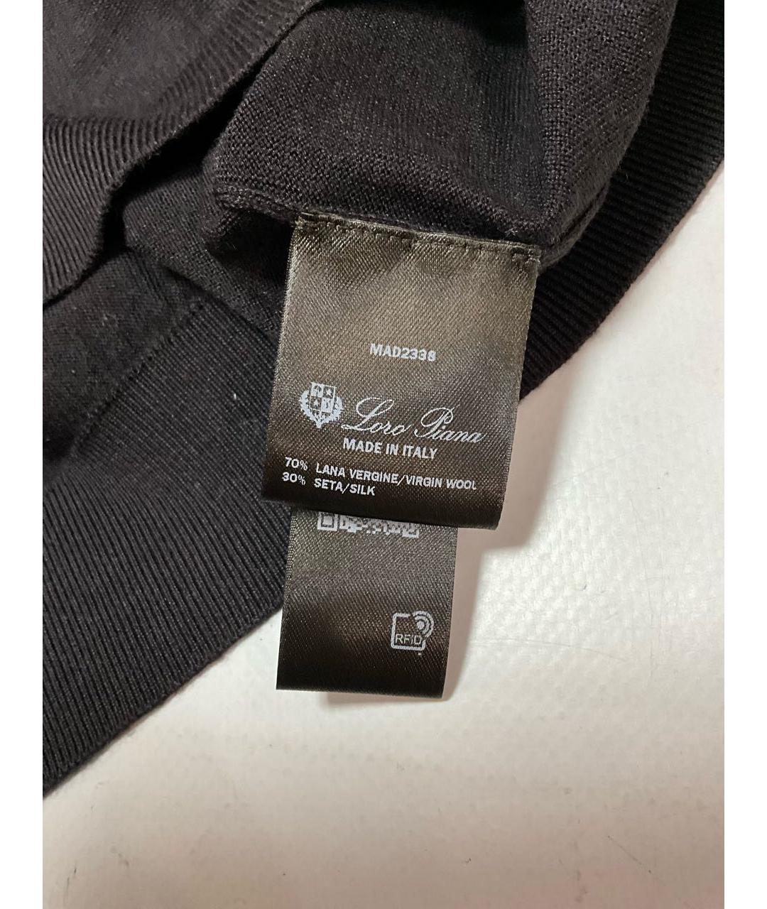 LORO PIANA Коричневое поло с коротким рукавом, фото 5