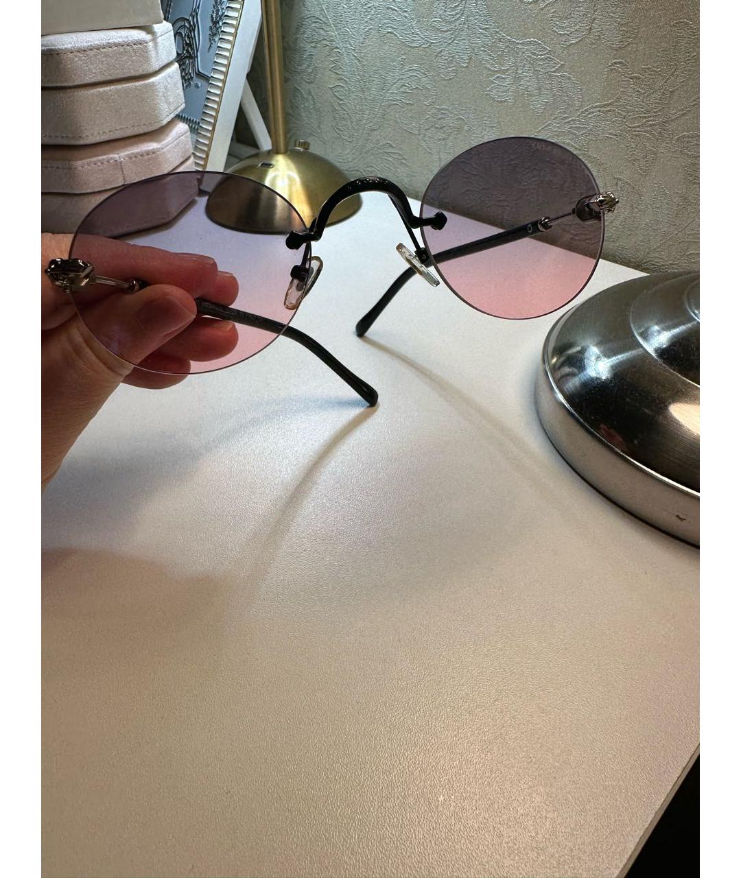 CHROME HEARTS Розовые металлические солнцезащитные очки, фото 4