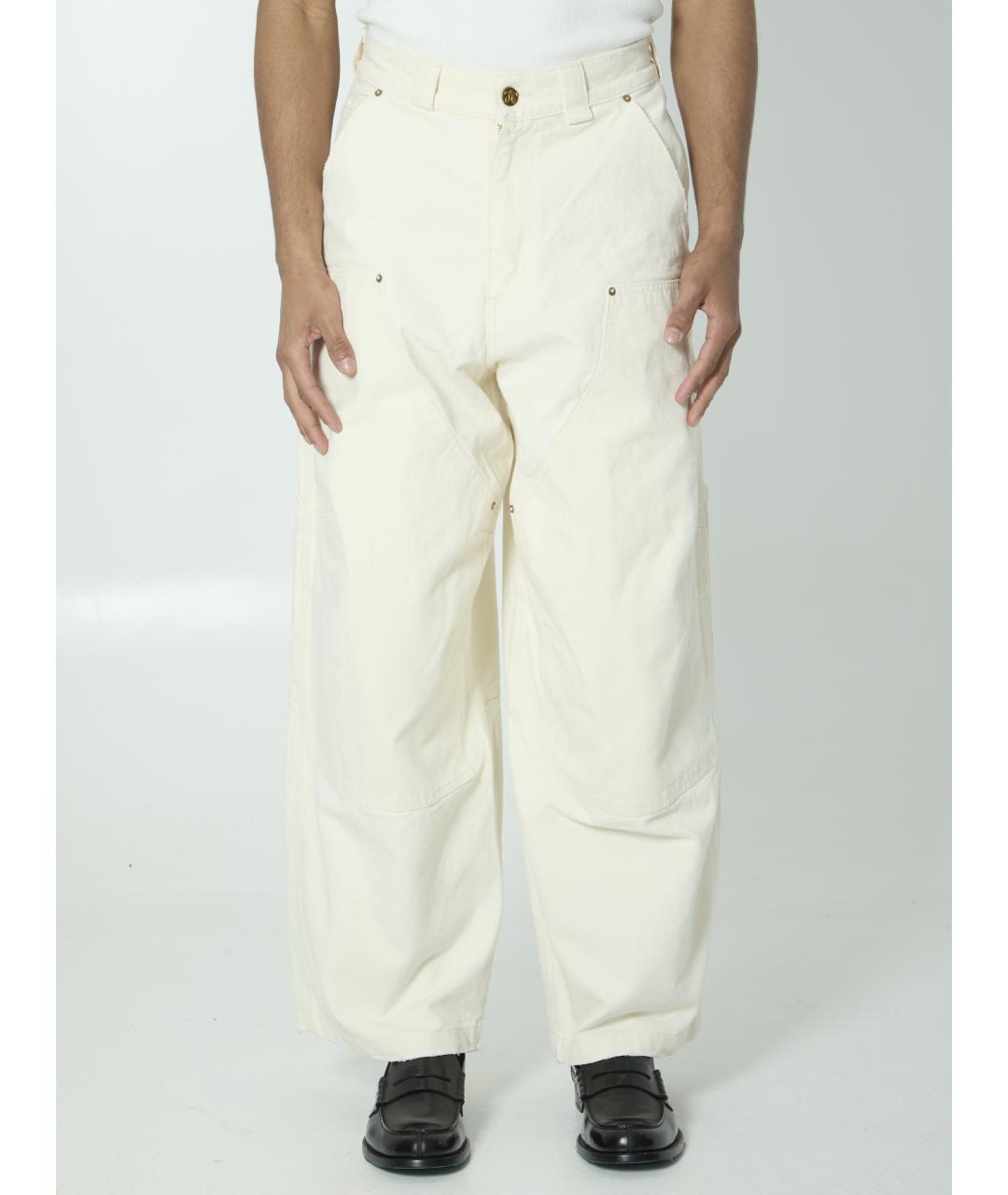 WILLY CHAVARRIA Бежевые хлопковые прямые джинсы, фото 5