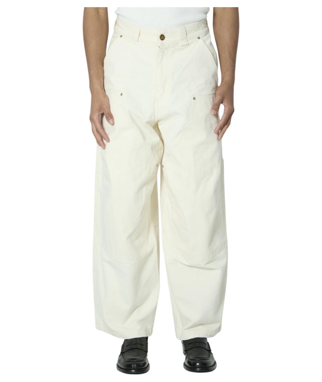 WILLY CHAVARRIA Бежевые хлопковые прямые джинсы, фото 1