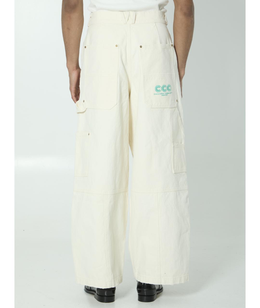 WILLY CHAVARRIA Бежевые хлопковые прямые джинсы, фото 4