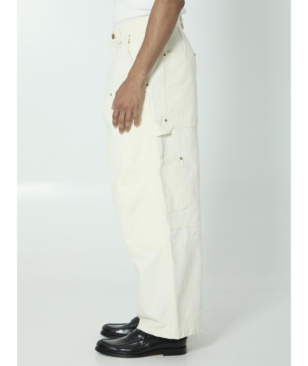 WILLY CHAVARRIA Бежевые хлопковые прямые джинсы, фото 3