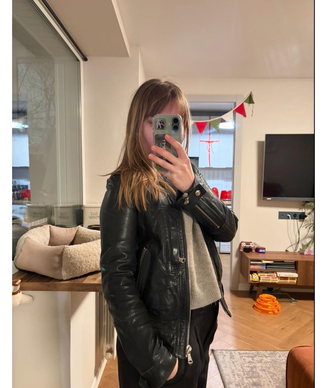 DOLCE&GABBANA Черная кожаная куртка, фото 5