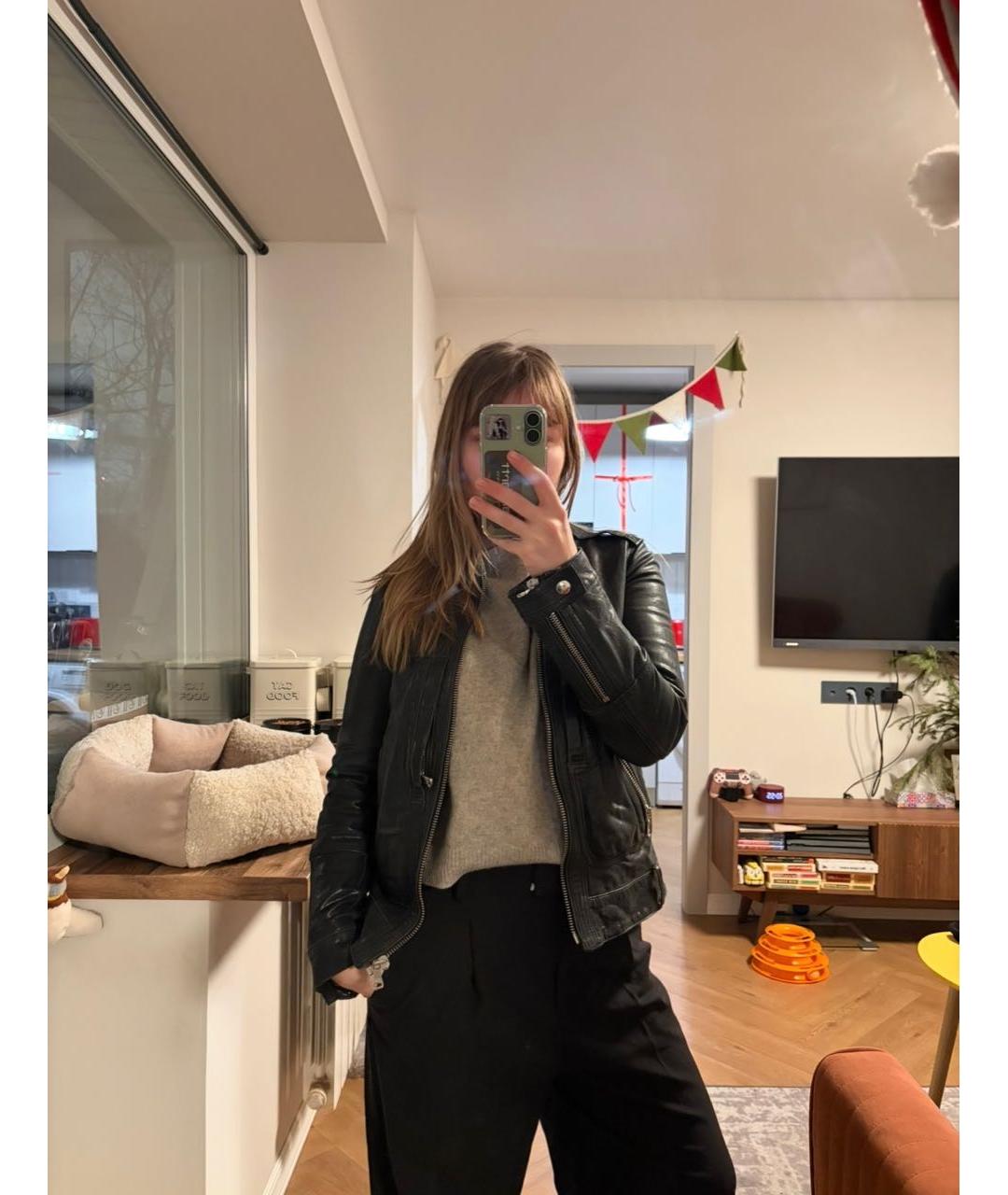 DOLCE&GABBANA Черная кожаная куртка, фото 6