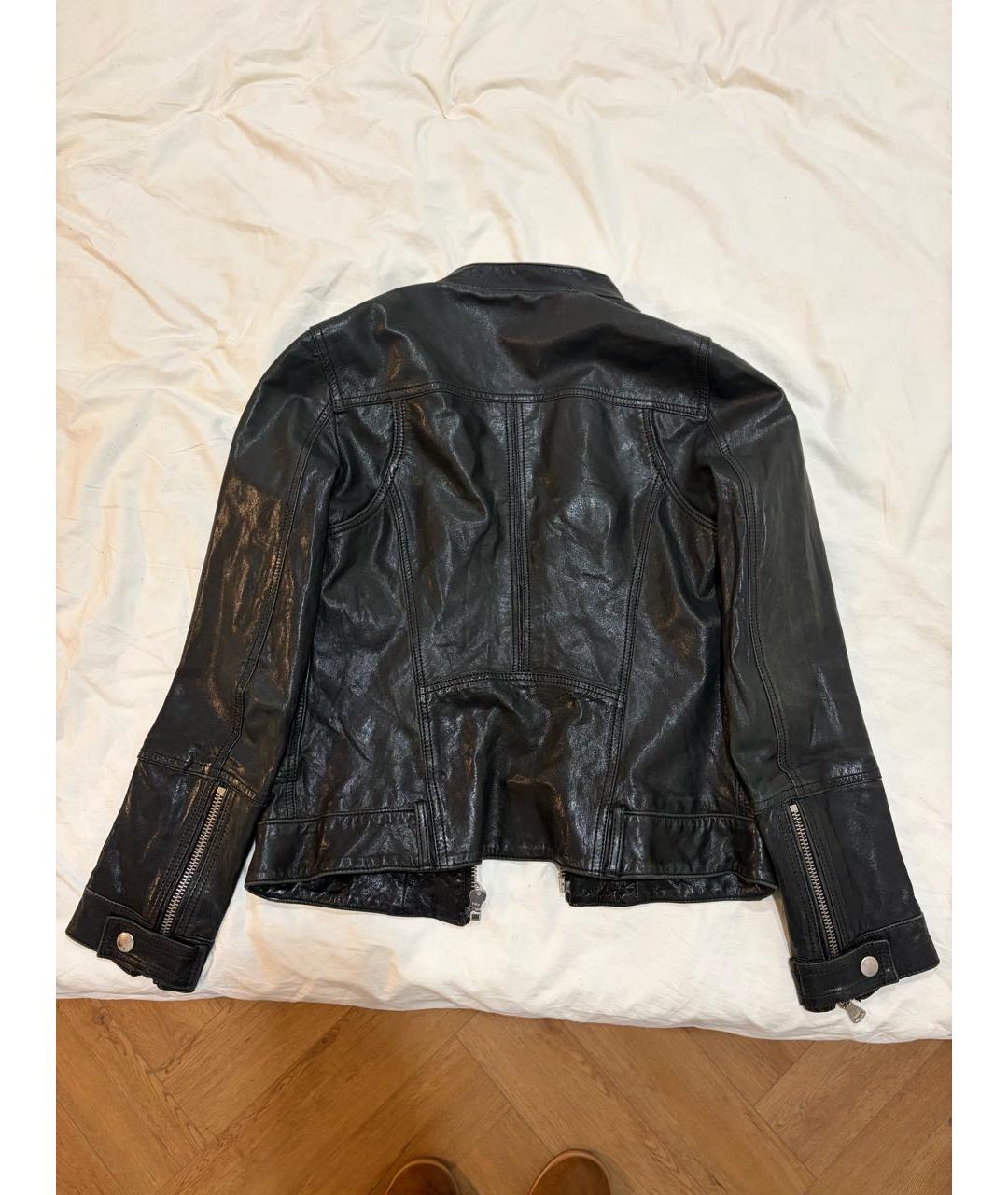 DOLCE&GABBANA Черная кожаная куртка, фото 2