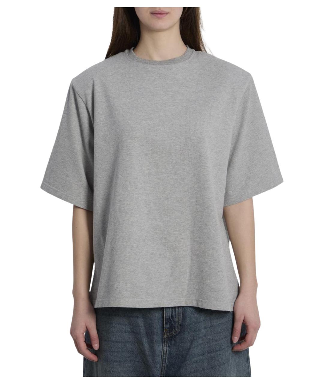 THE FRANKIE SHOP Серая хлопковая футболка, фото 1