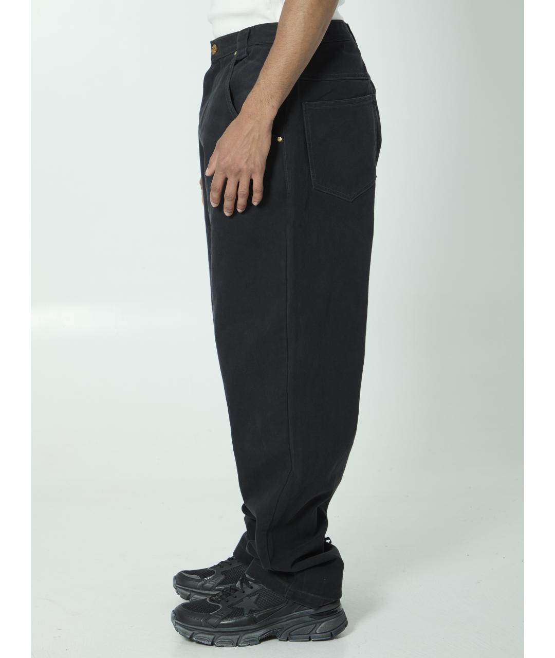 WILLY CHAVARRIA Черные хлопковые прямые джинсы, фото 3