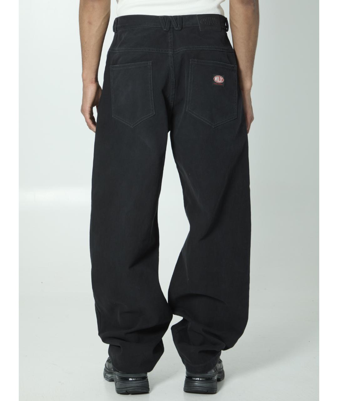 WILLY CHAVARRIA Черные хлопковые прямые джинсы, фото 4
