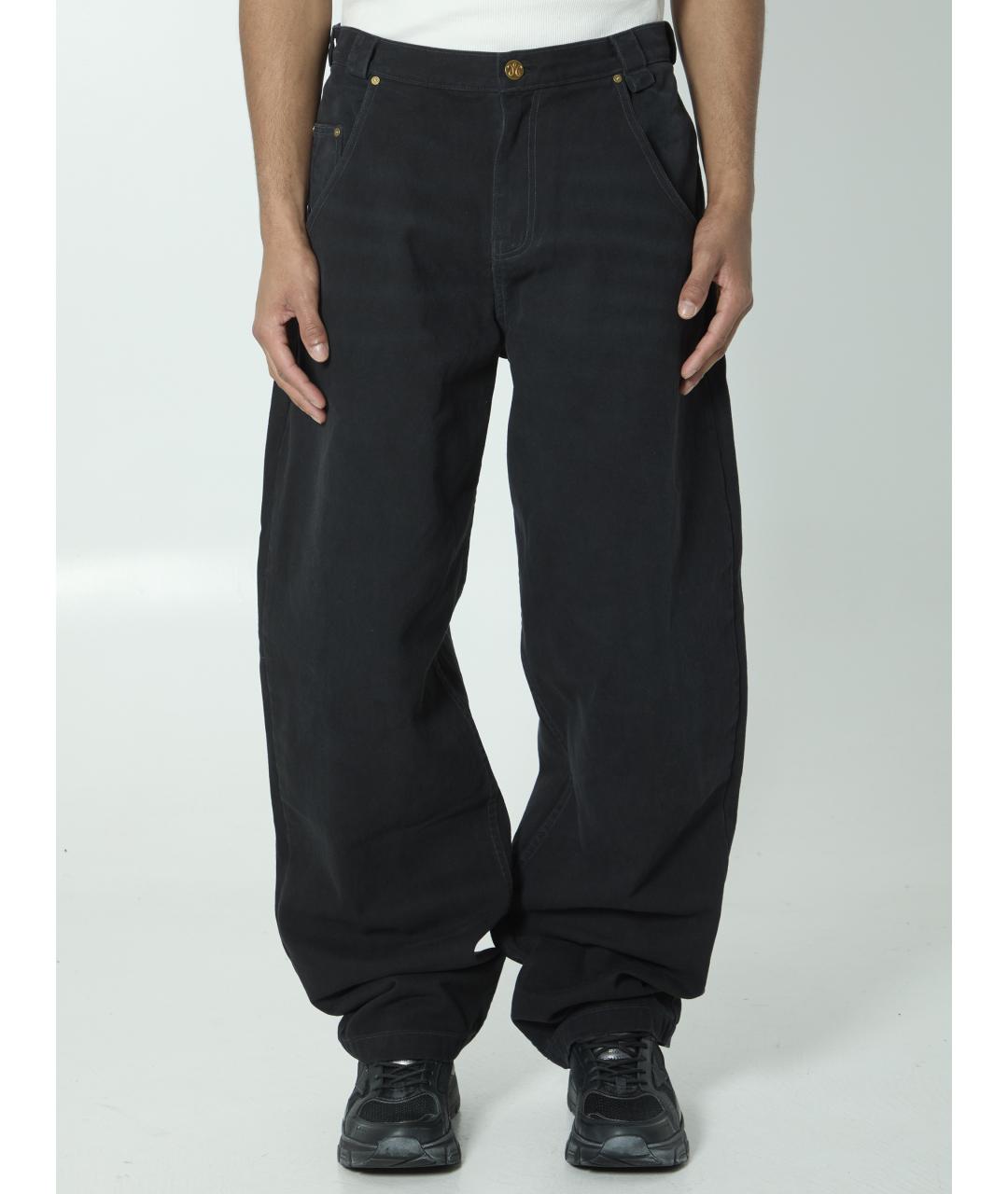 WILLY CHAVARRIA Черные хлопковые прямые джинсы, фото 5