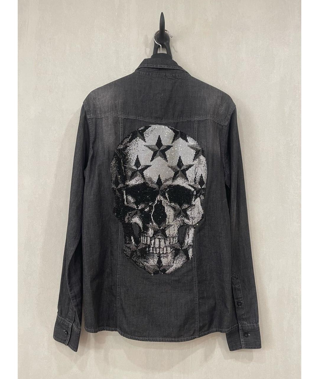 PHILIPP PLEIN Серая кэжуал рубашка, фото 2