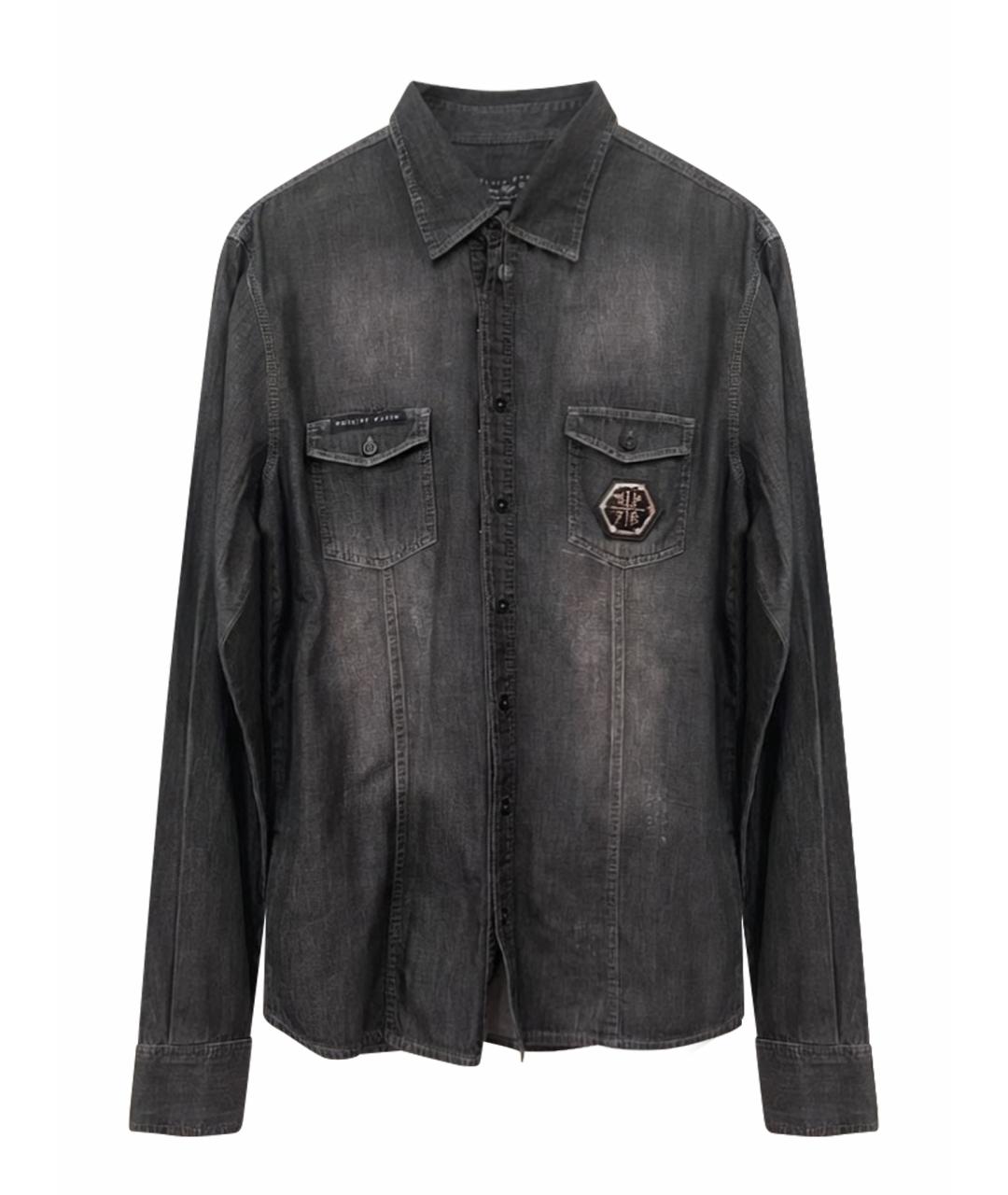 PHILIPP PLEIN Серая кэжуал рубашка, фото 1