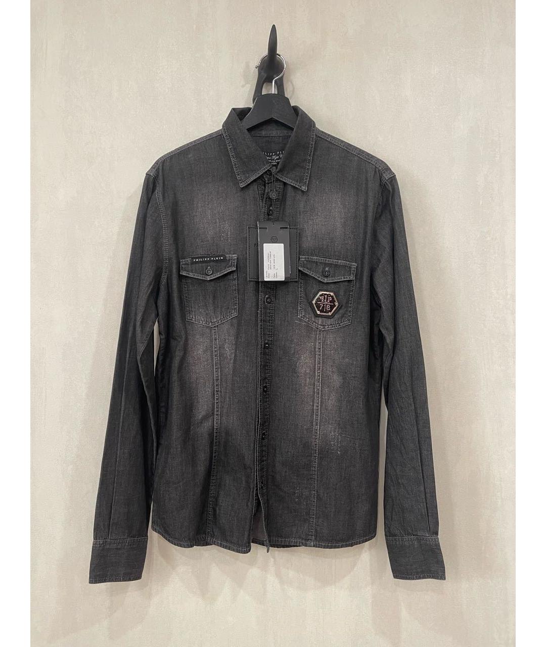 PHILIPP PLEIN Серая кэжуал рубашка, фото 7