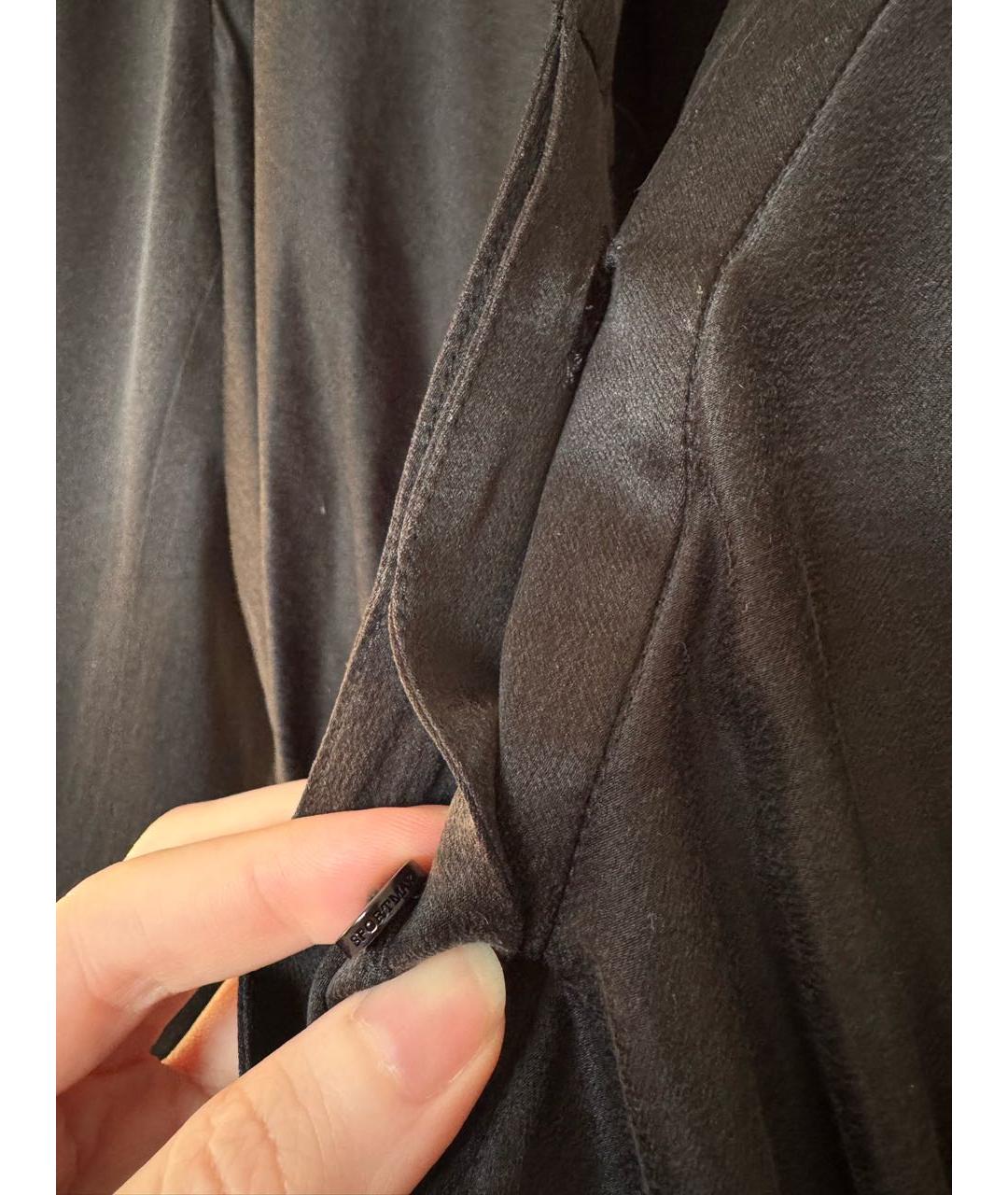 SPORTMAX Черное шелковое коктейльное платье, фото 5