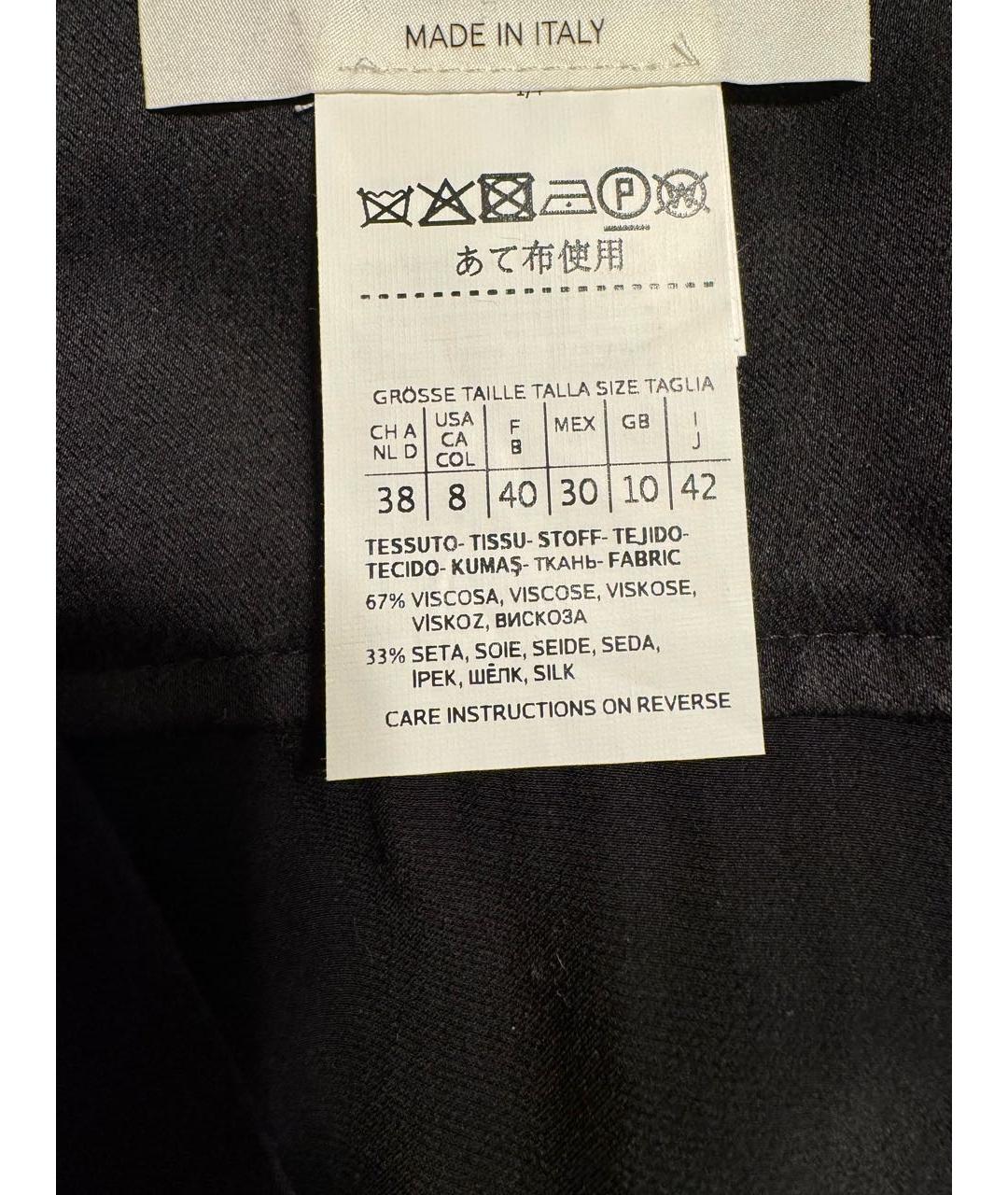 SPORTMAX Черное шелковое коктейльное платье, фото 3