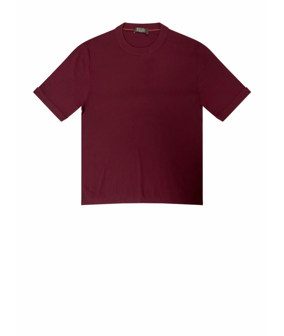 LORO PIANA Бордовый шерстяной джемпер / свитер, фото 1