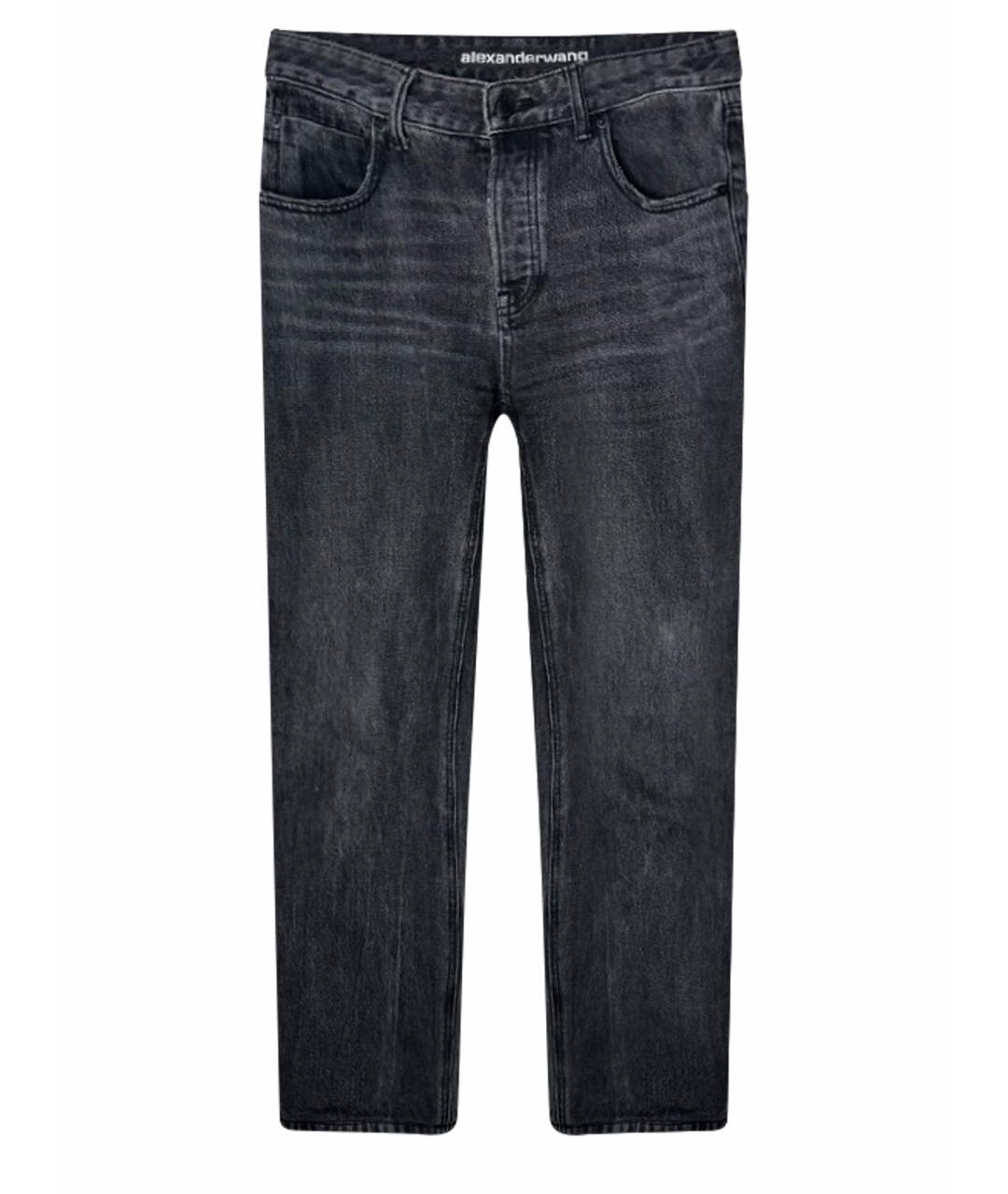 ALEXANDER WANG Серые хлопковые прямые джинсы, фото 1