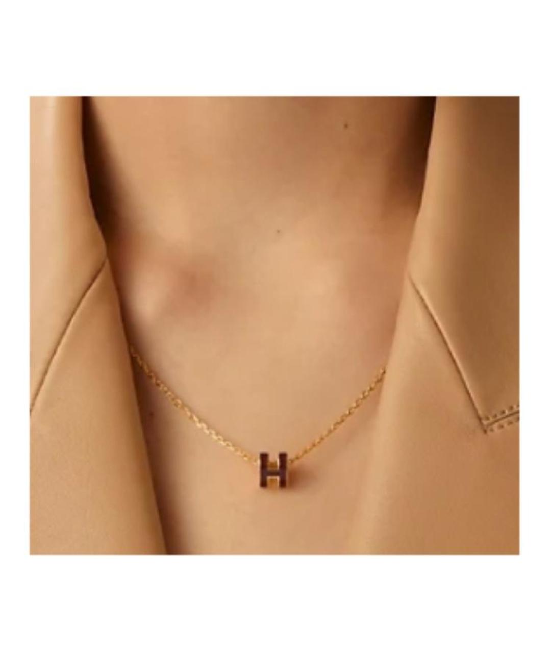 HERMES Золотое колье из розового золота, фото 2