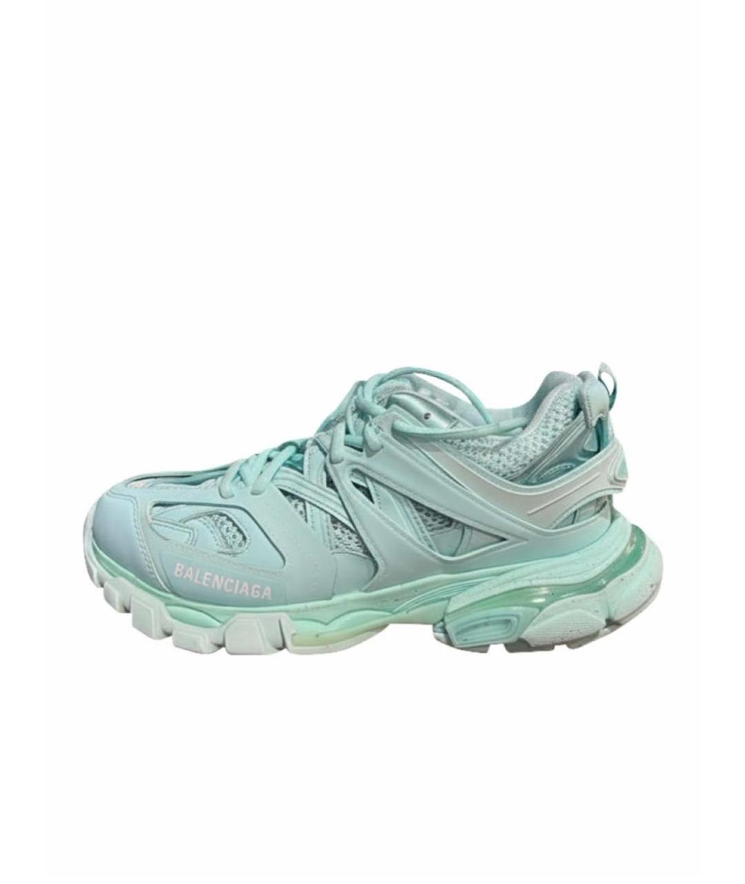 BALENCIAGA Бирюзовые резиновые кроссовки, фото 7