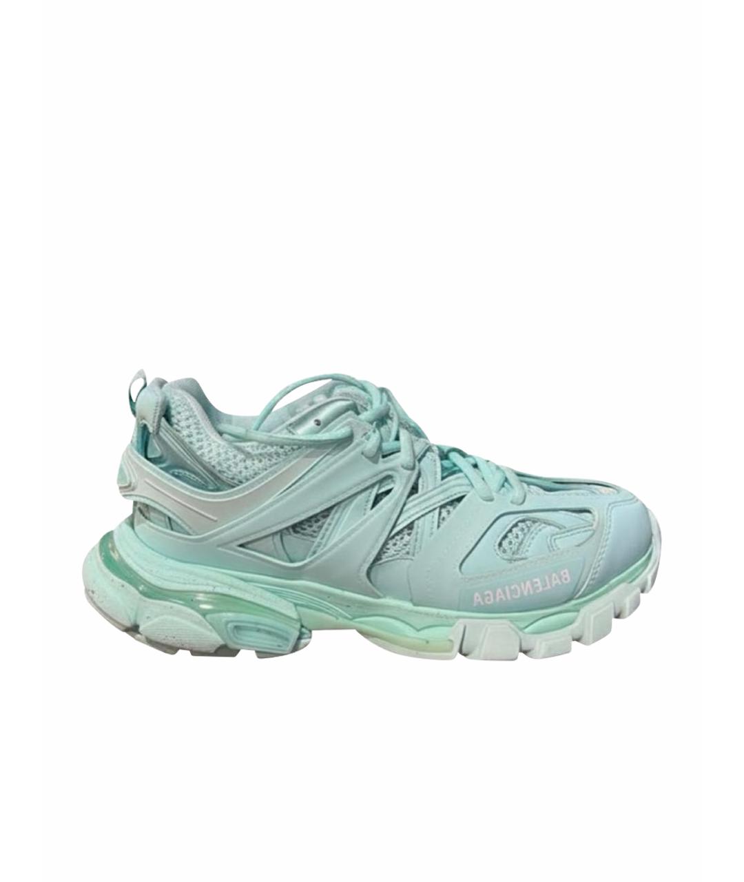 BALENCIAGA Бирюзовые резиновые кроссовки, фото 1