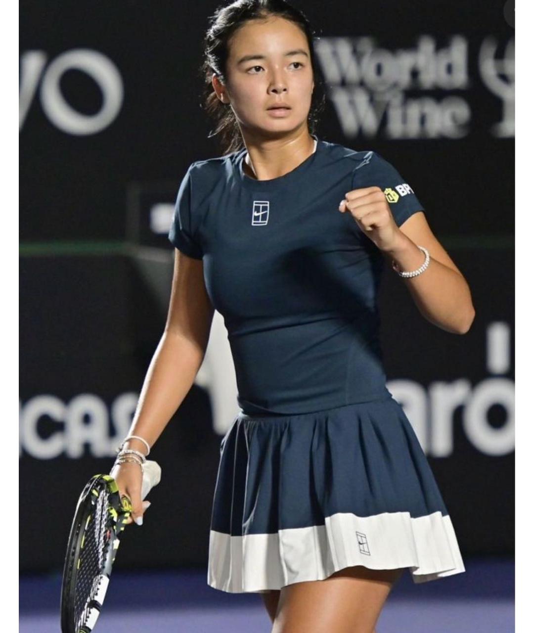 NIKE Темно-синяя полиэстеровая юбка-шорты, фото 4