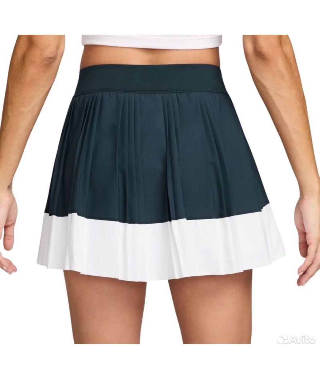 NIKE Темно-синяя полиэстеровая юбка-шорты, фото 6