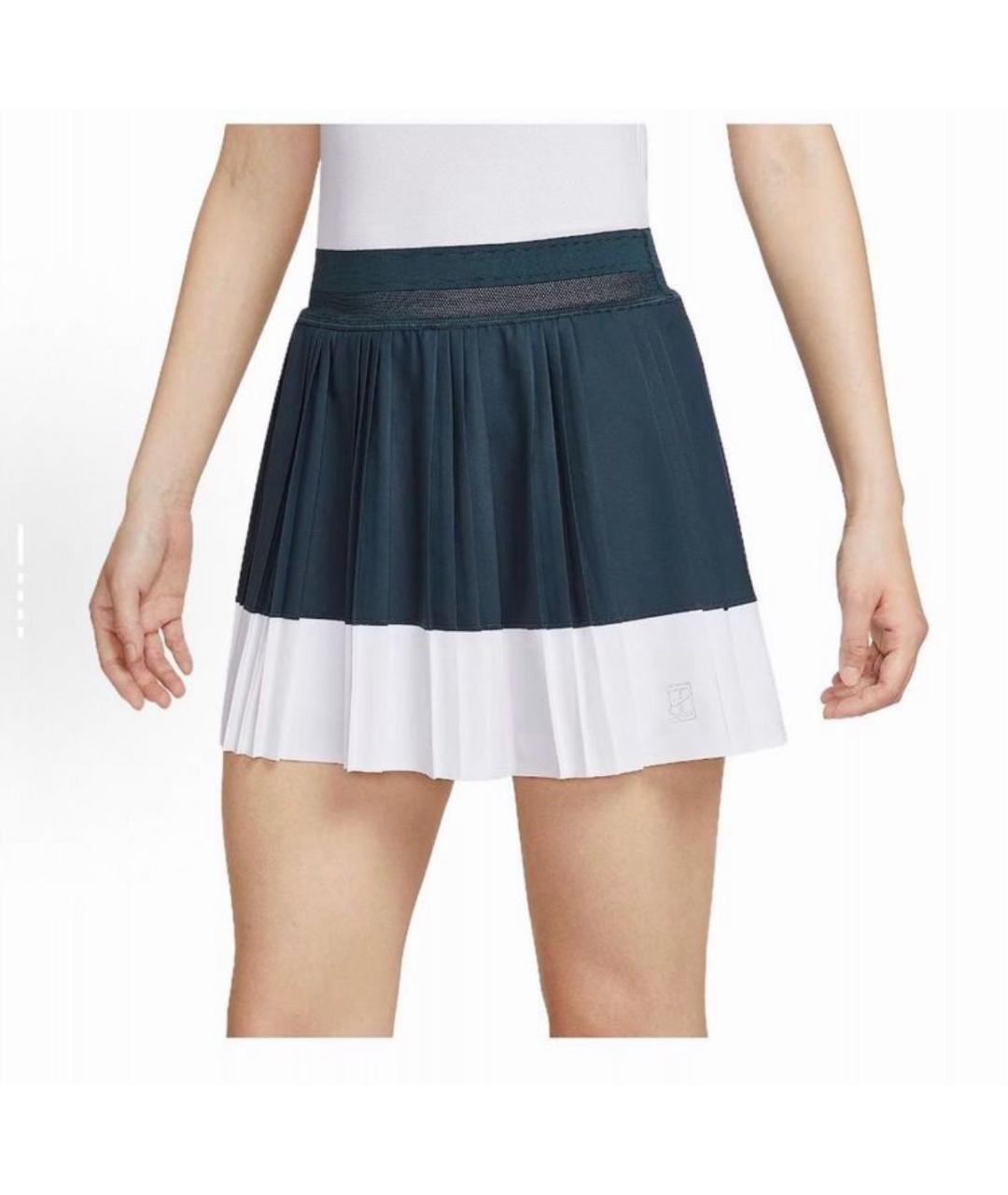 NIKE Темно-синяя полиэстеровая юбка-шорты, фото 5
