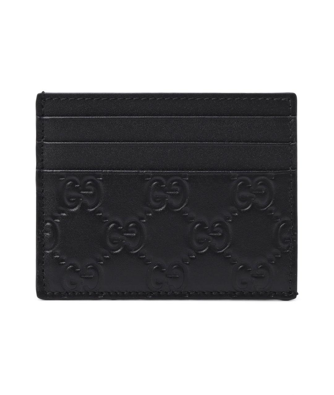 GUCCI Черная кожаная визитница, фото 3