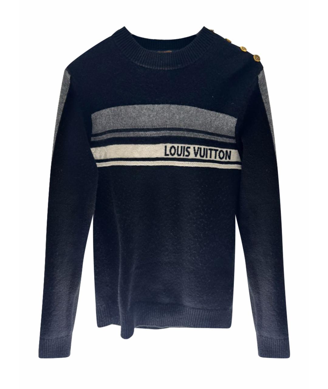 LOUIS VUITTON Черный кашемировый джемпер / свитер, фото 1