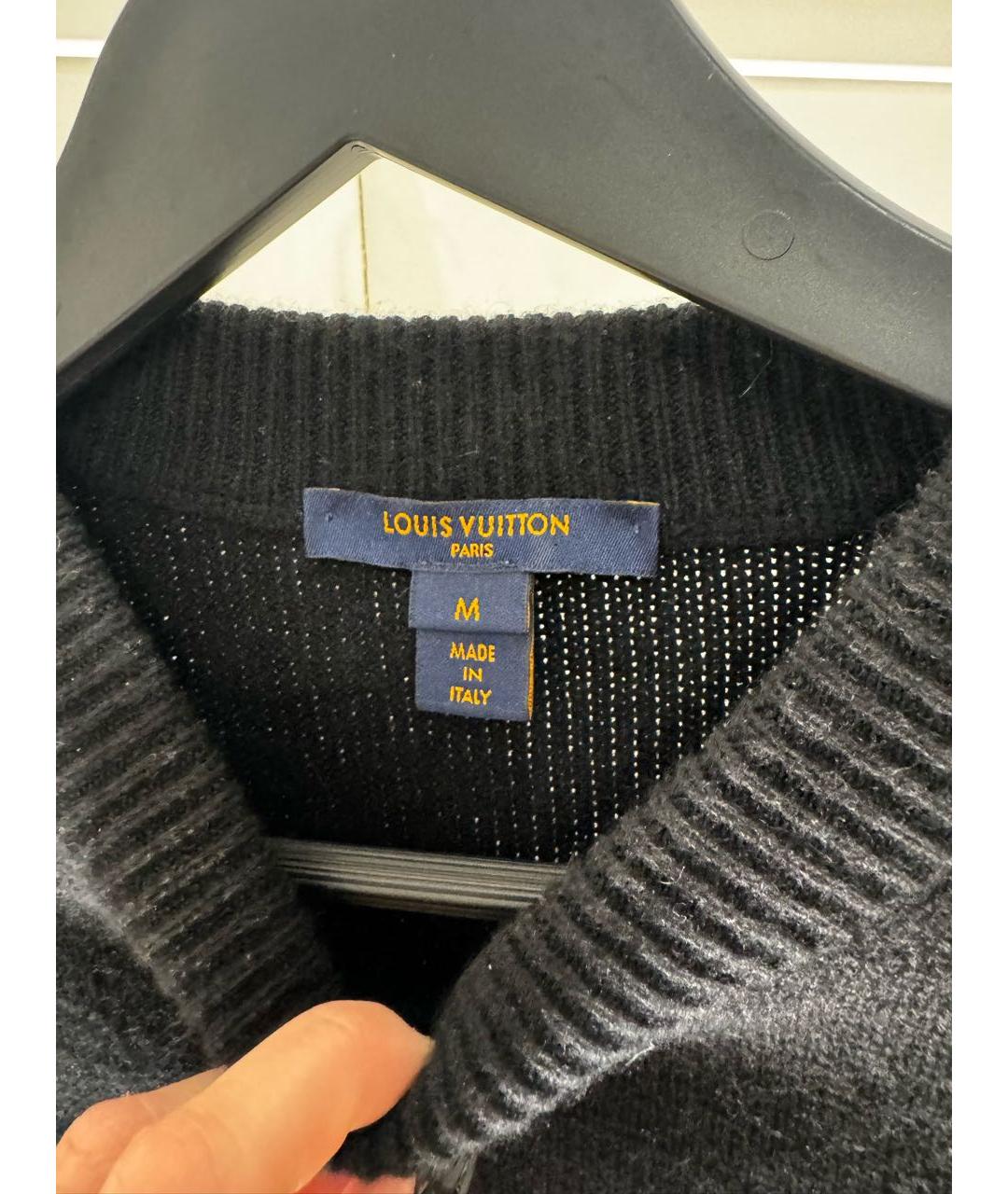 LOUIS VUITTON Черный кашемировый джемпер / свитер, фото 4
